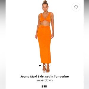Joana Maxi Skirt Set in Tangerine